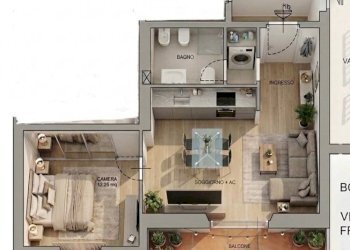 Planimetria - Bilocale via Giambattista Gelli, Roma (zona Casal Bernocchi) - foto 10