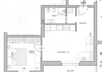 Planimetria - Bilocale via Giambattista Gelli, Roma (zona Casal Bernocchi) - foto 12