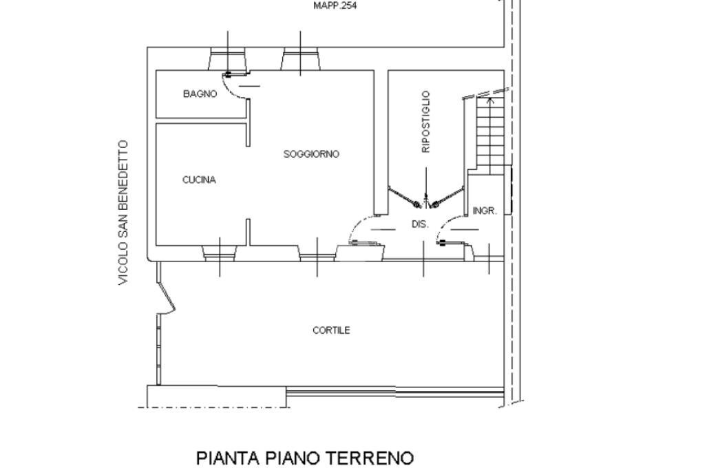Casa semi indipendente Vicolo san benedetto, Santhià - planimetria 1