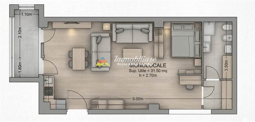 One-room apartment VIA MILAZZO AD.ZE, Bologna - photo 1