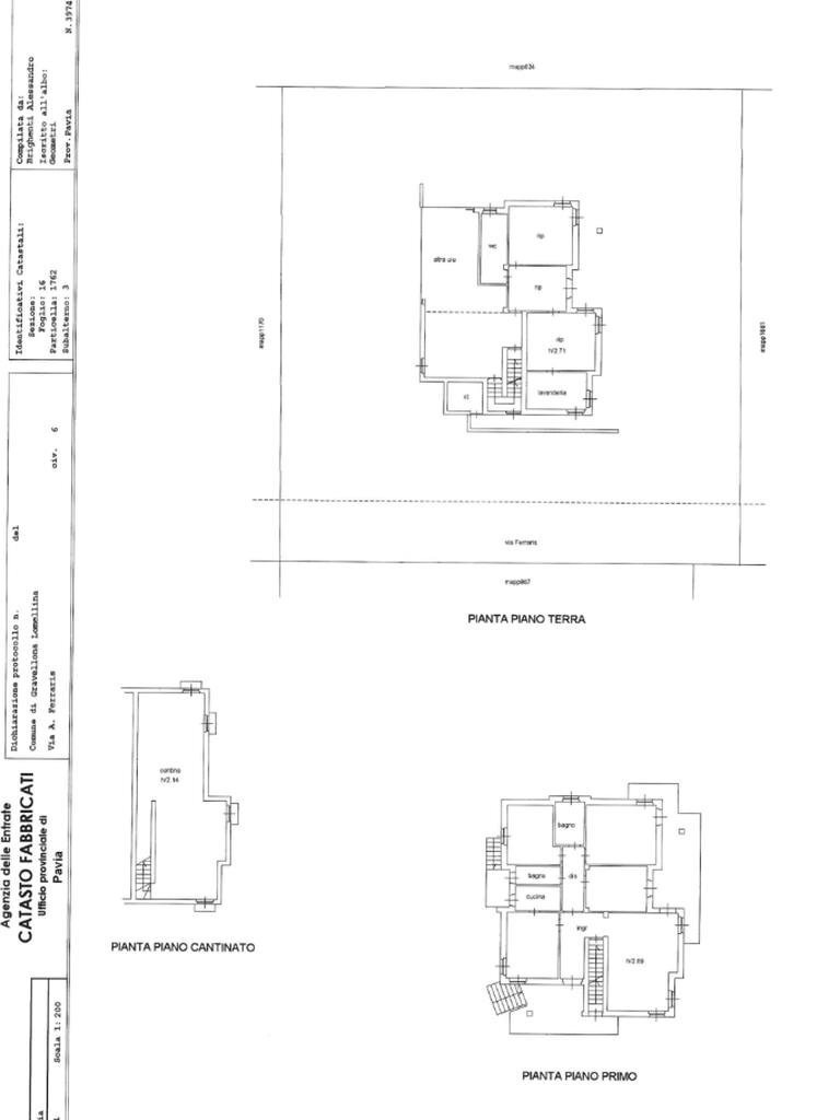 Villa Vicolo Andrea Ferraris, Gravellona Lomellina - planimetria 1