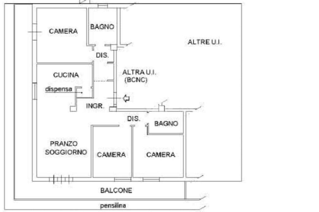 Quadrilocale Via S. Gottardo, Rimini - planimetria 1