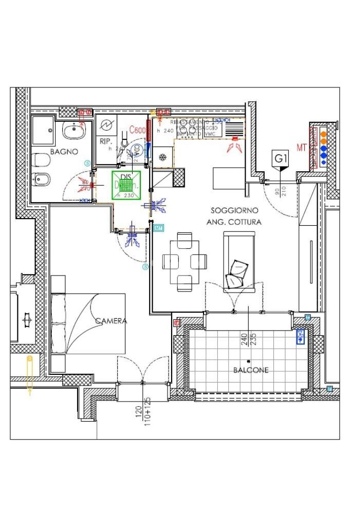 Two-room apartment Via Privata Maddalena Donadoni Giudice, Milano (neighborhood Bovisa) - floor plans 1