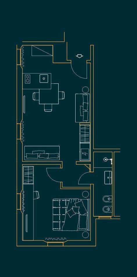 PLN INT - Bilocale Via Guido Guinizelli 5, Bologna (zona Murri) - planimetria 1