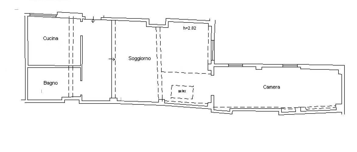 PLN INT - Two-room apartment Via Centotrecento 21, Bologna (neighborhood Irnerio) - floor plans 1