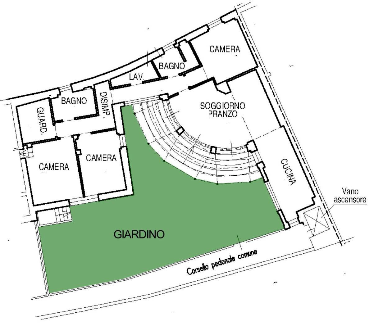 PLAN INT. - Appartamento Via San Mamolo 45, Bologna (zona Colli) - planimetria 1