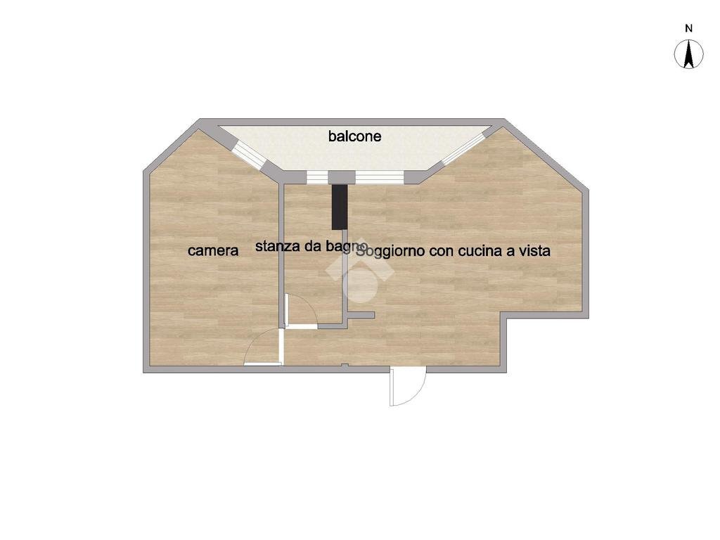 Bilocale Via Savona, Milano (zona Giambellino) - planimetria 1