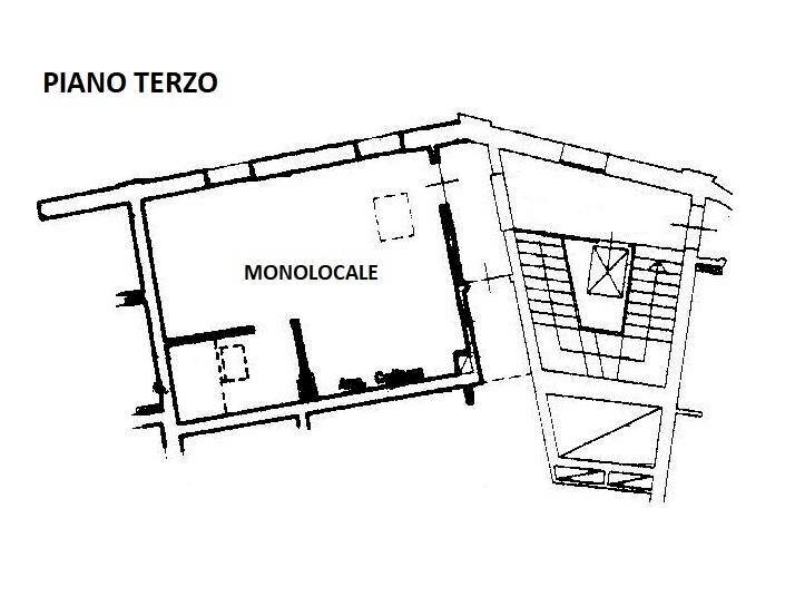 PLANIMETRIA - Monolocale Via Antonio Zanolini, Bologna (zona Massarenti) - planimetria 1