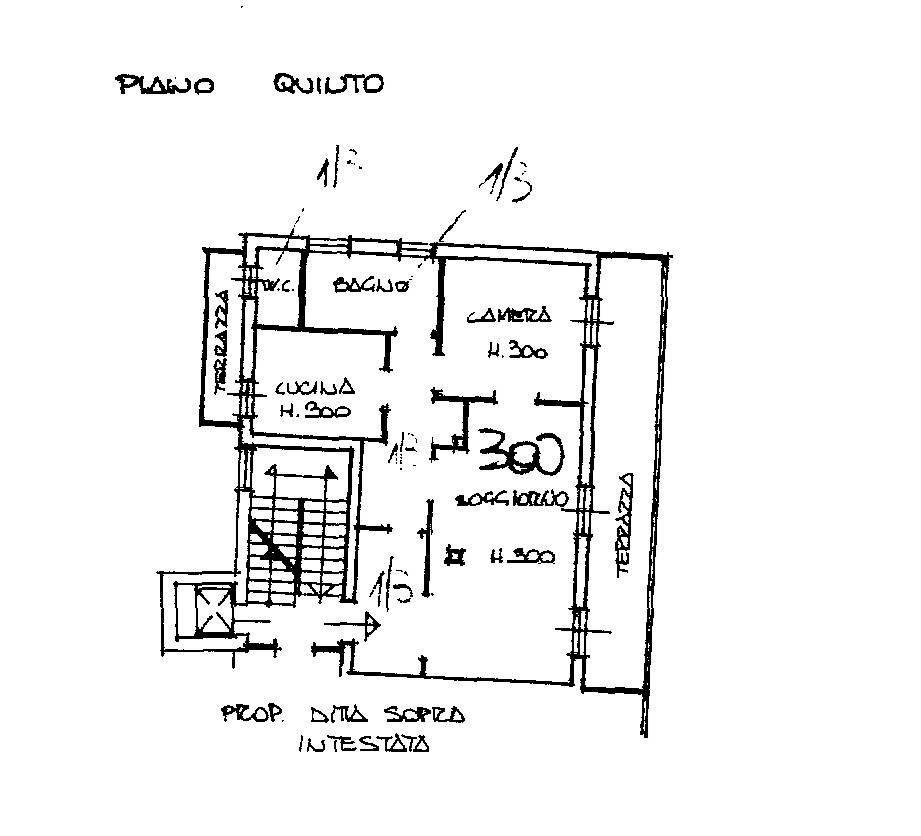 PLANIMETRIA - Two-room apartment Via San Petronio Vecchio, Bologna (neighborhood Santo Stefano) - floor plans 1