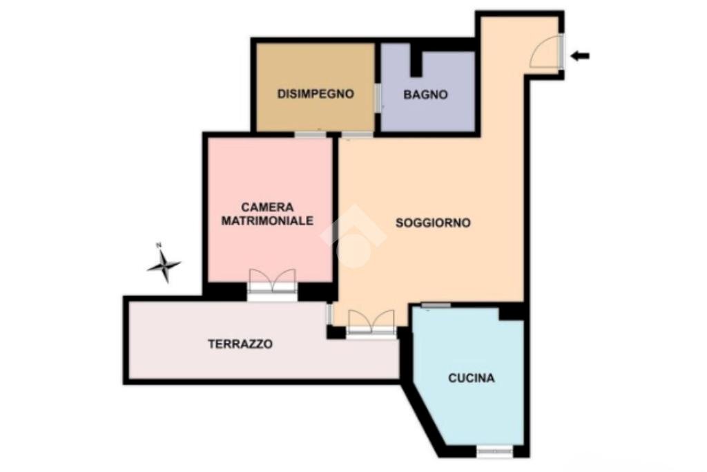 Bilocale Viale Cassala, Milano - planimetria 1