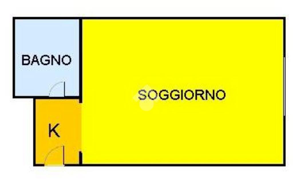 One-room apartment Via Mantova, Milano (neighborhood Ticinese) - floor plans 1