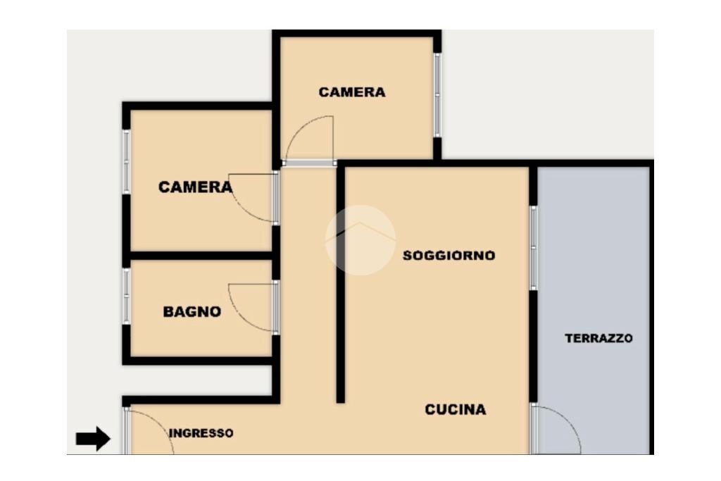 Quadrilocale Via Bercilli, Genova (zona Certosa) - planimetria 1