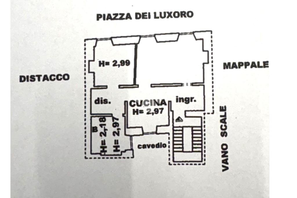 Trilocale Piazza dei Luxoro, Genova (zona Centro Storico) - planimetria 1
