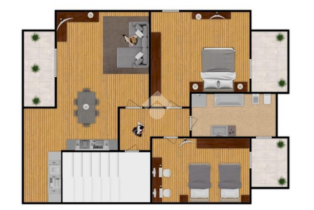 Three-room apartment Via Manzoni, Rozzano - floor plans 1