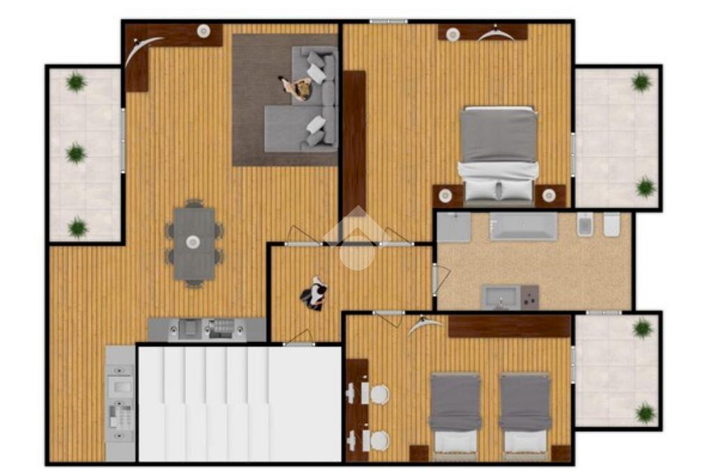 Three-room apartment Via Liguria, Pieve Emanuele - floor plans 1