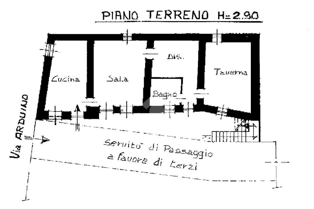 Casa semi indipendente Via Arduino, Borgomasino - planimetria 1