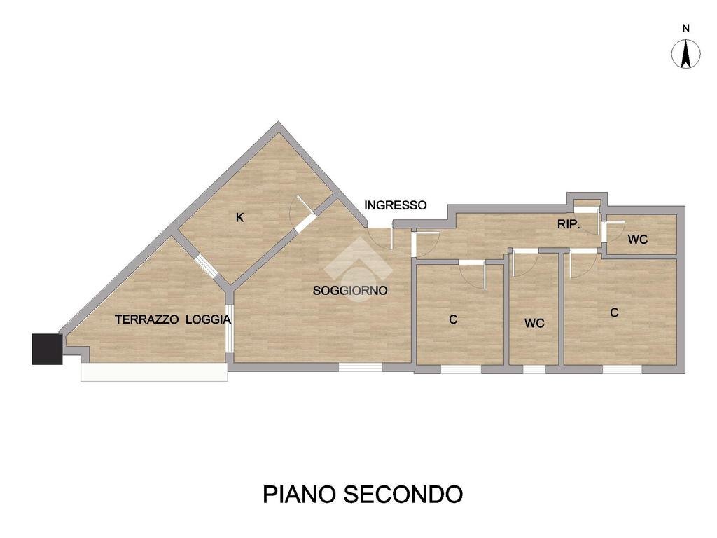 Trilocale Via Monte Nevoso, Cinisello Balsamo - planimetria 1
