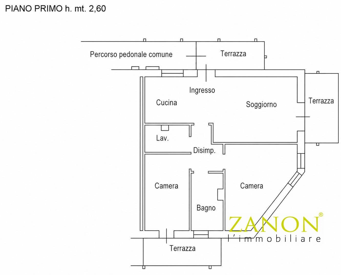 Foto 42 - Quadrilocale Viale Roma, Cormons - planimetria 1