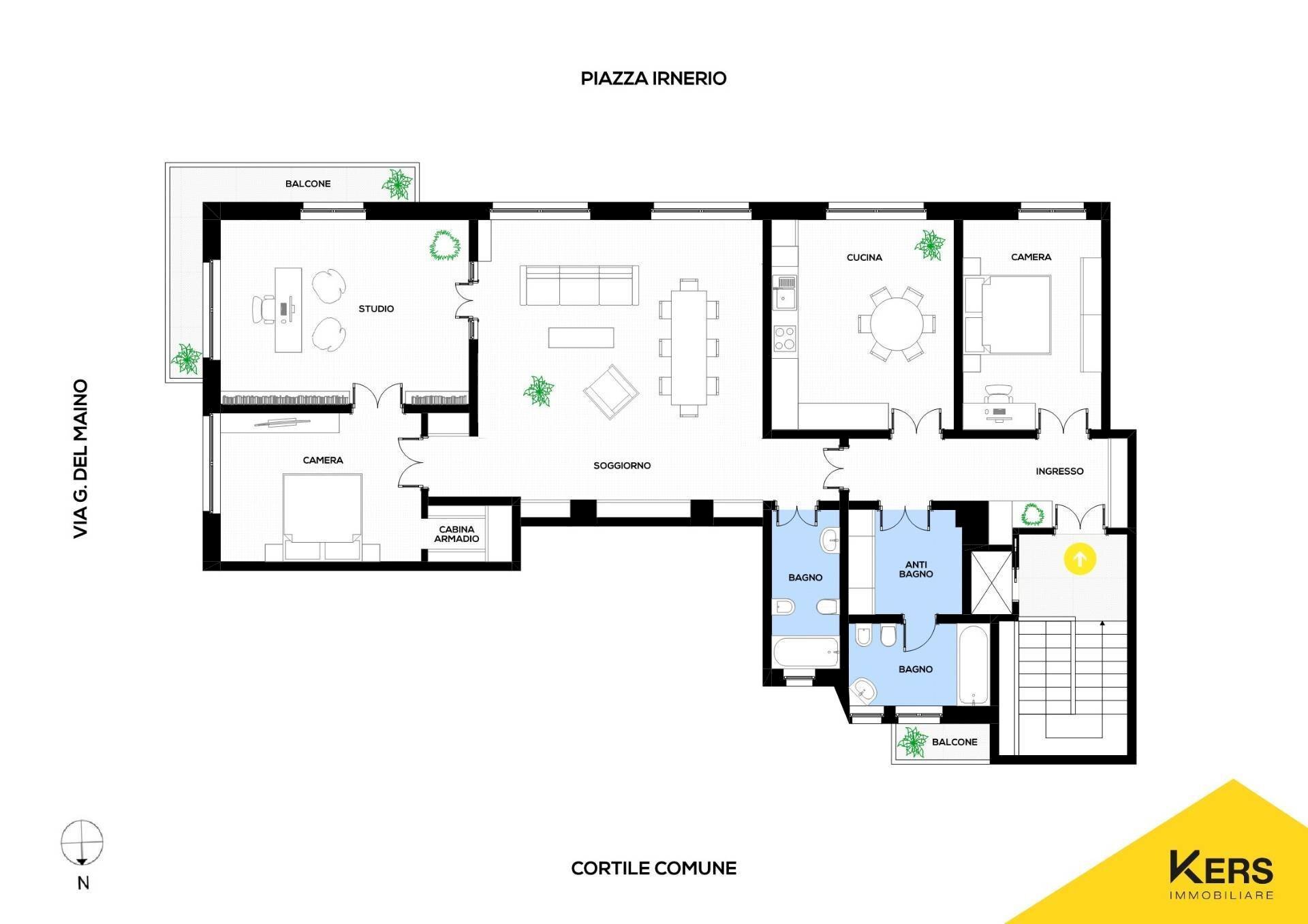 Foto 52 - Appartamento Piazza Carlo Irnerio, Milano - planimetria 1
