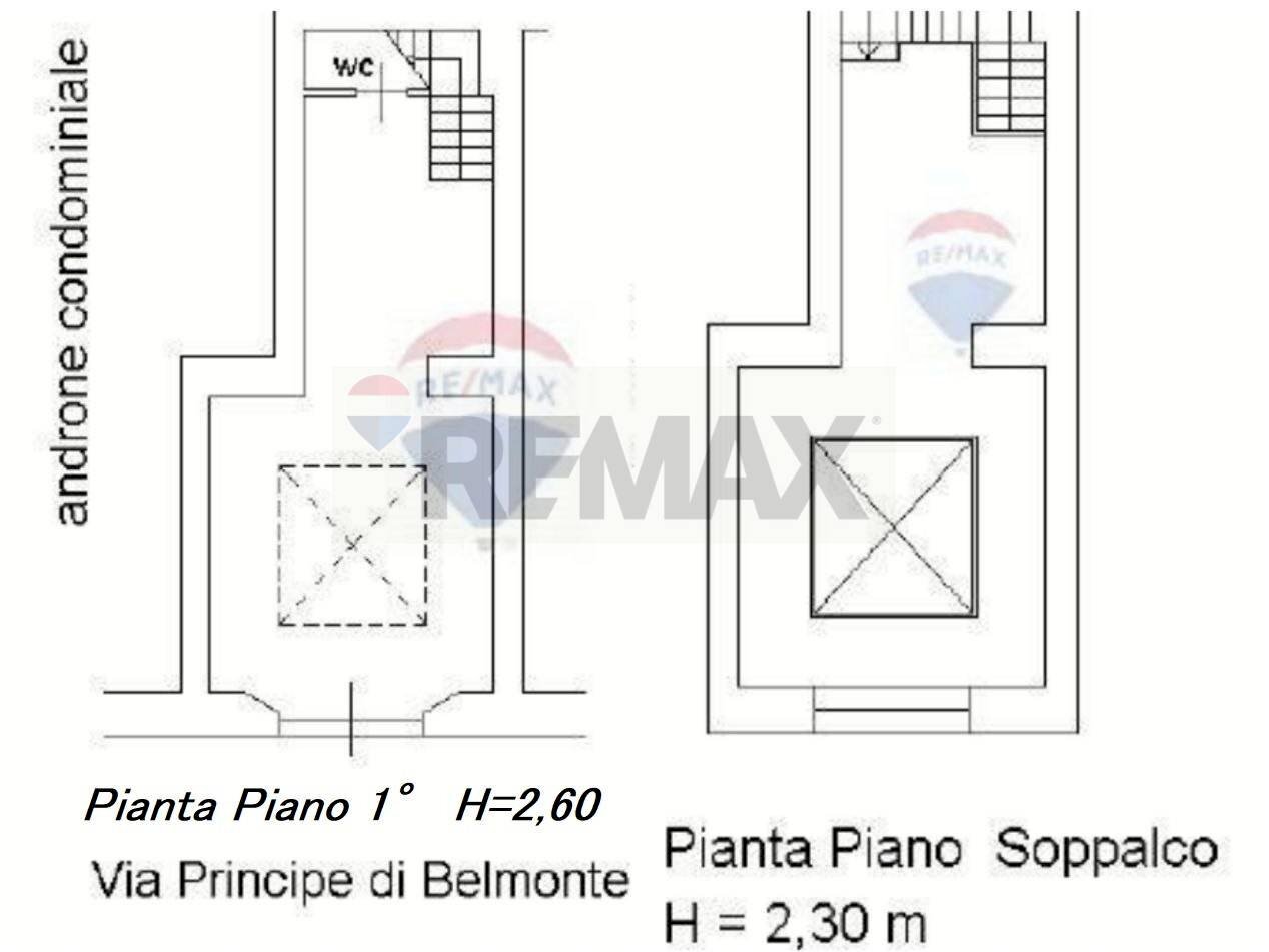 Pianta 2D - Commercial Premises Via Principe Di Belmonte
 
97, Palermo - floor plans 1
