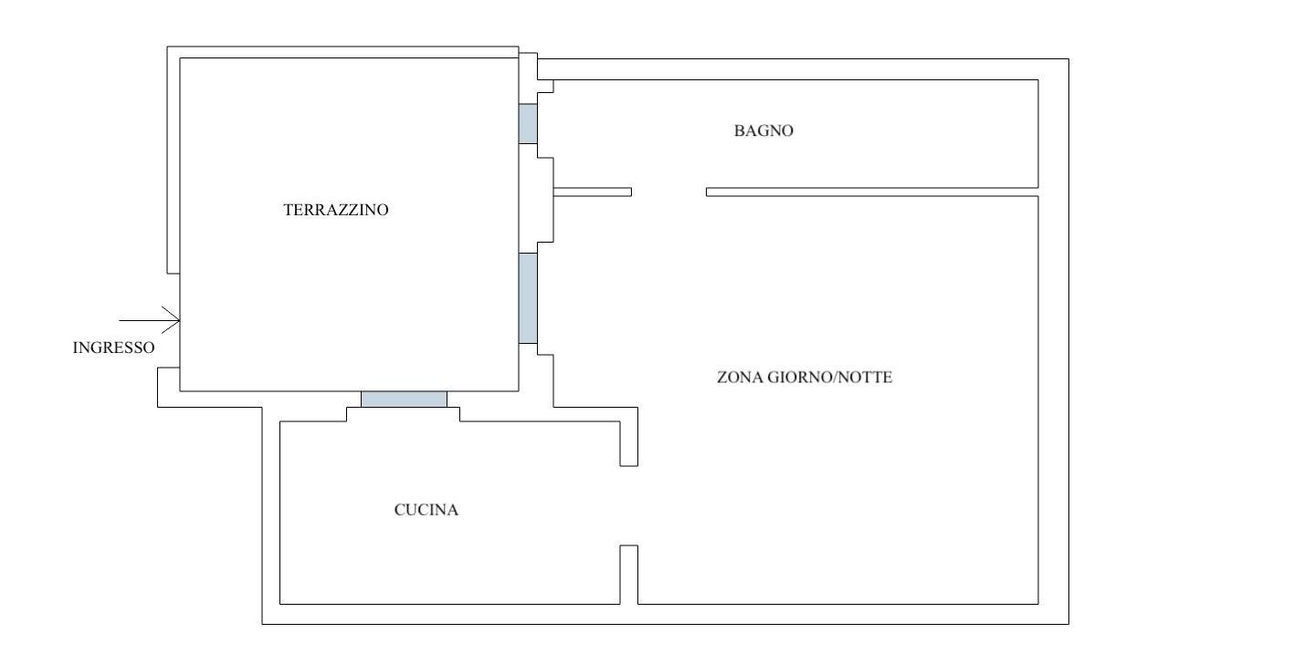 Foto 20 - Monolocale Corso Sempione, Milano - planimetria 1