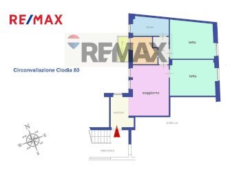 Pianta 2D - Three-room apartment Circonvallazione Clodia
 
80, Roma - photo 3