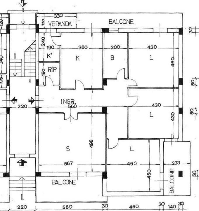 Four-room apartment Statte - floor plans 1