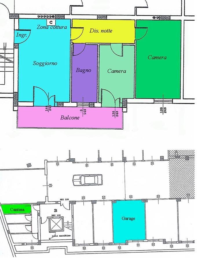 Three-room apartment via Luciano Lama, 22/13, Malalbergo - floor plans 1
