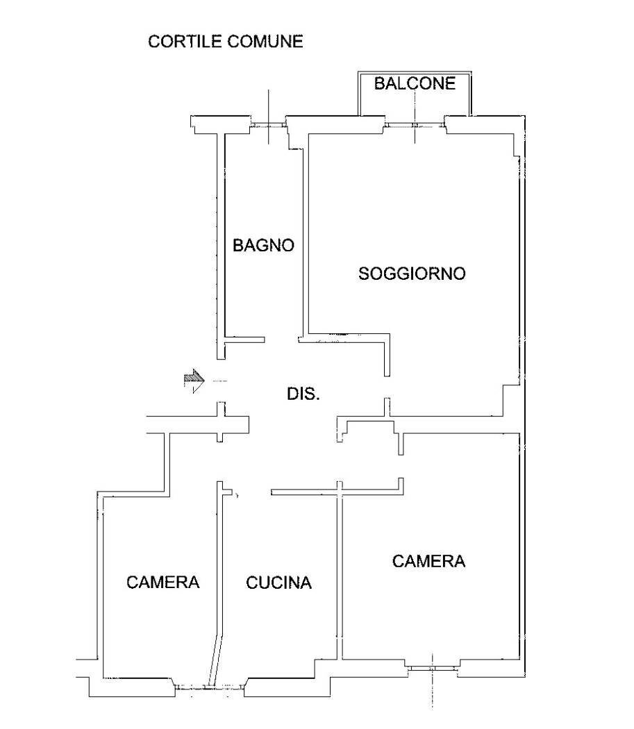 Trilocale viale Italia, 776, Sesto San Giovanni - planimetria 1