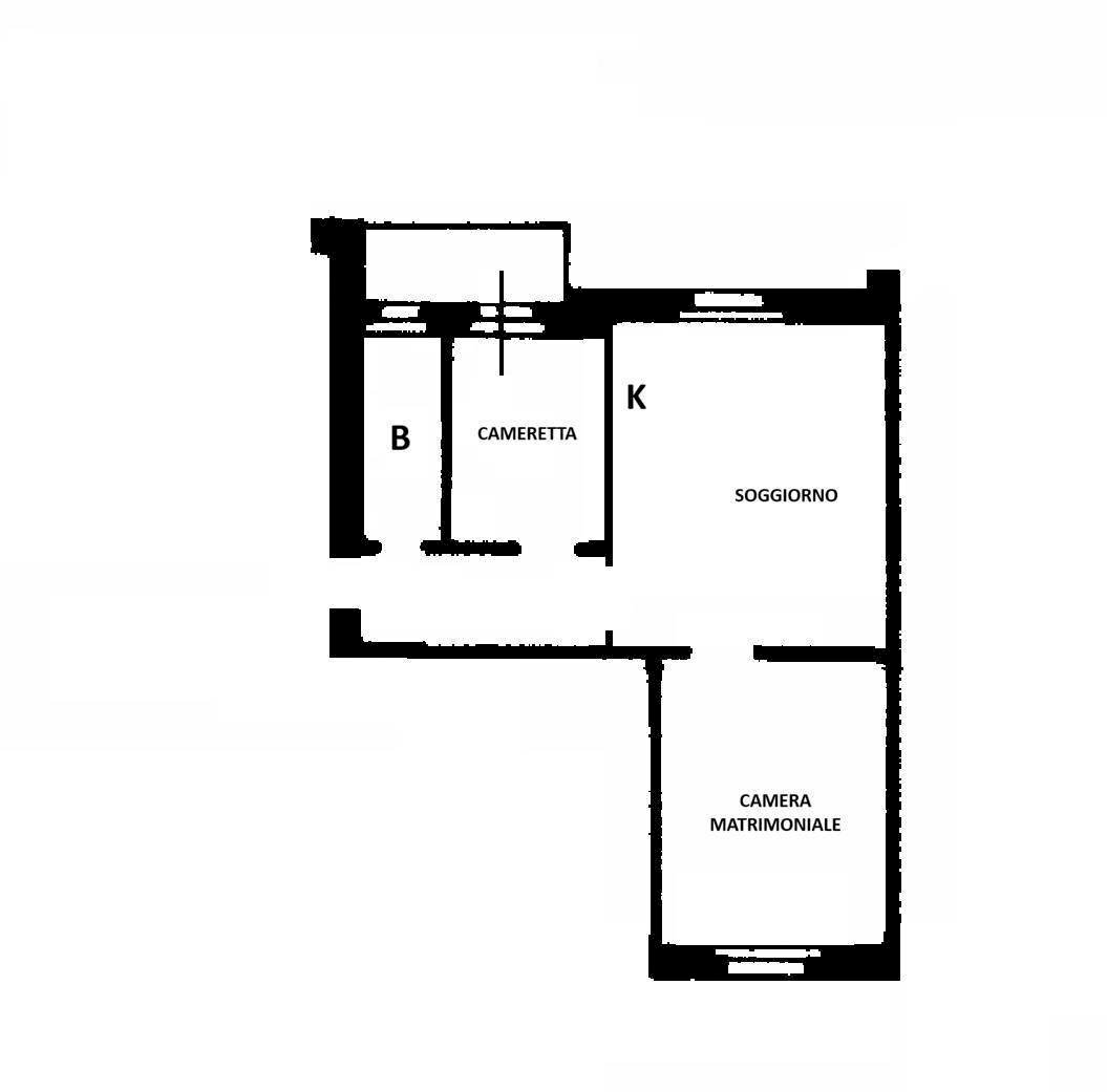Two-room apartment viale MATTEOTTI, 325, Sesto San Giovanni - floor plans 1