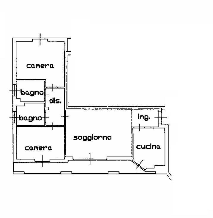 Trilocale via Montello, 53, Rescaldina - planimetria 1