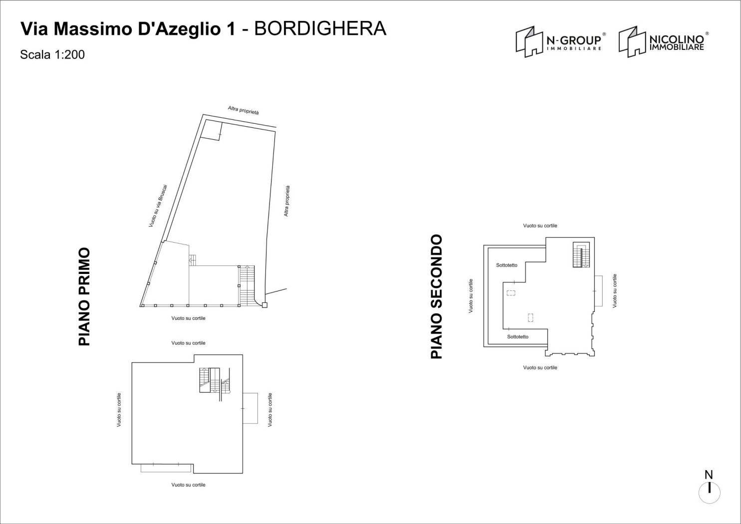 Villa via Massimo d'Azeglio, 1, Bordighera - floor plans 1