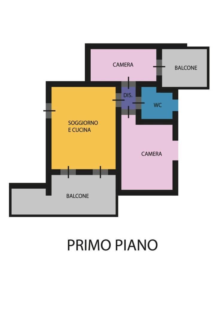 Trilocale via Marcello Piacentini, Ravenna - planimetria 1