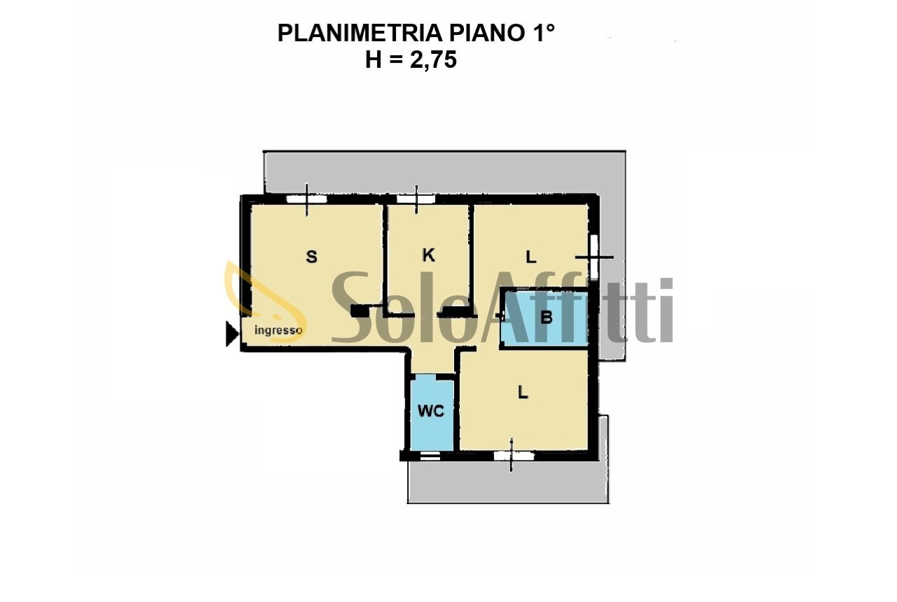 PLANIMETRIA.jpg - Appartamento Via dei Conti Falluc 126, Catanzaro - planimetria 1