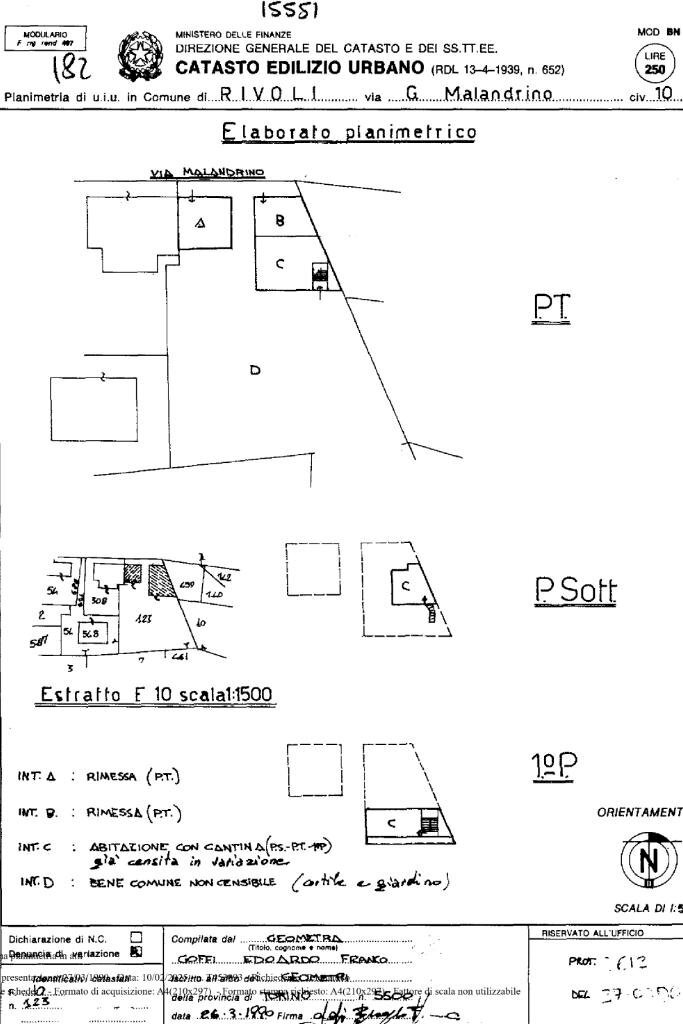 Independent house Via malandrino, Rivoli - floor plans 1