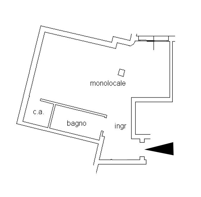 Monolocale Via Riva Reno, 63, Bologna - planimetria 1