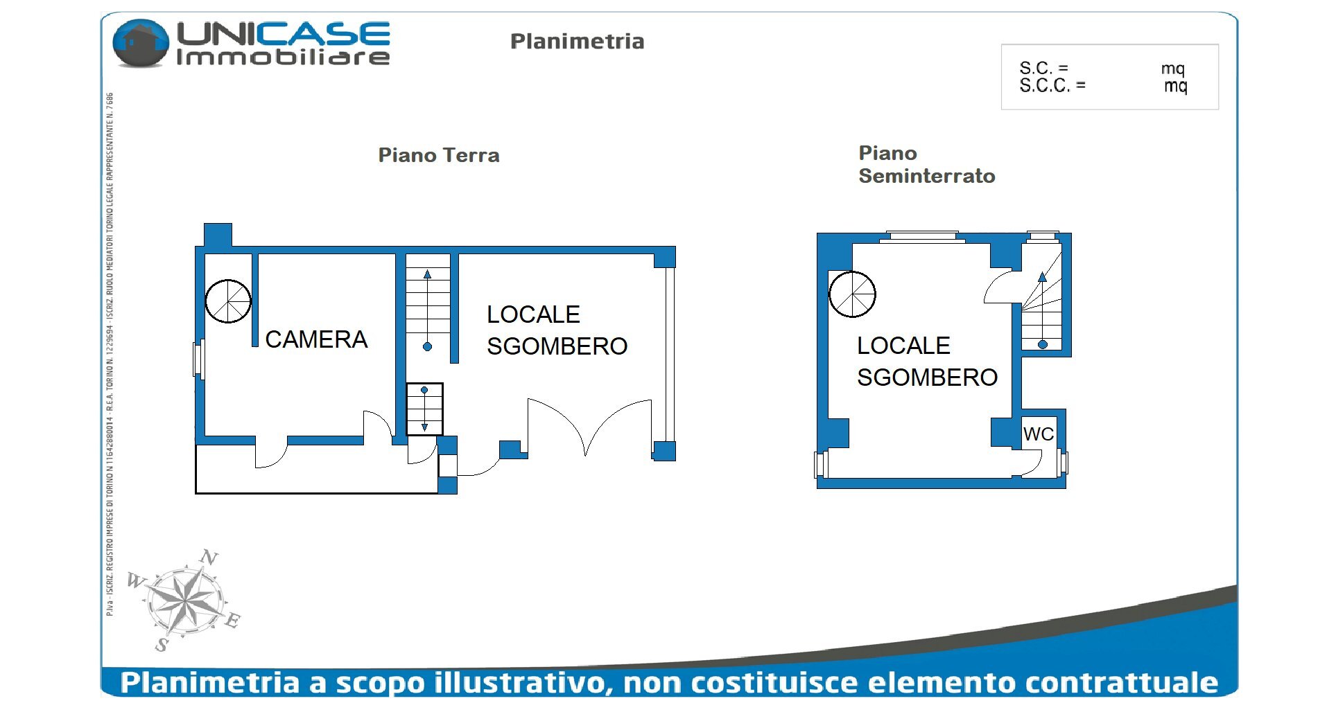 Independent house strada Cappella Merli, 16, Bricherasio - floor plans 1