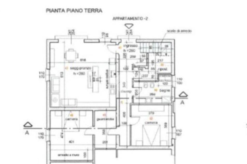 Portion of a house via miserabili, Budrio - floor plans 1
