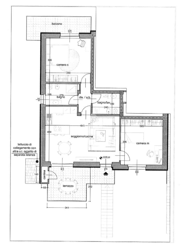 Quadrilocale Appartamento in villa Via Roma, Rivalta di Torino - planimetria 1
