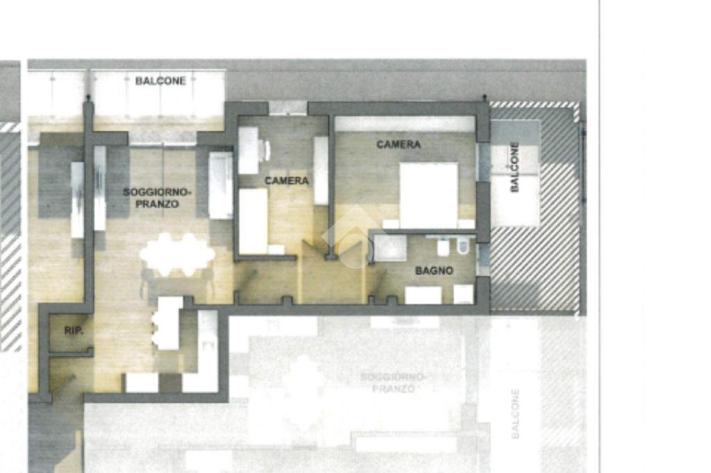 Trilocale Via Nino Bixio, Novellara - planimetria 1