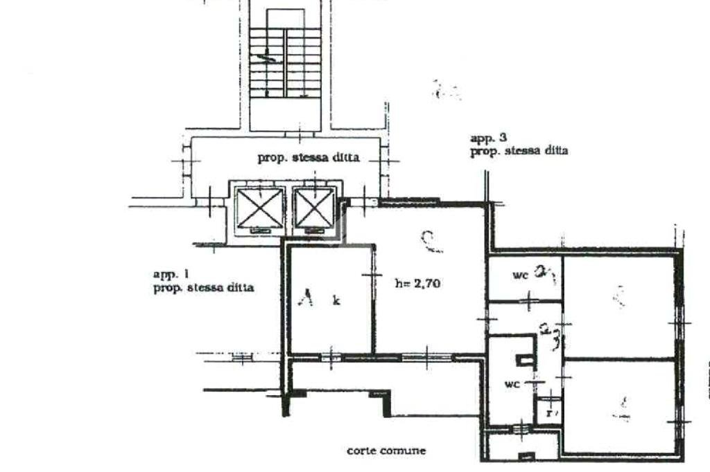 Three-room apartment Via Cascina Dei Prati, Milano (neighborhood Bovisasca) - floor plans 1