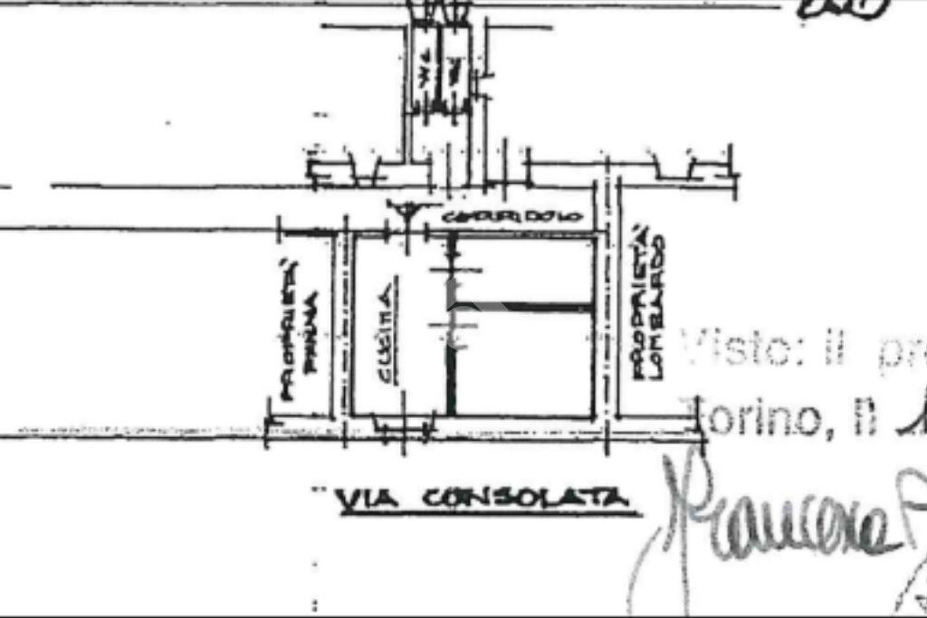 Monolocale Via della Consolata, Torino (zona Quadrilatero Romano) - planimetria 1