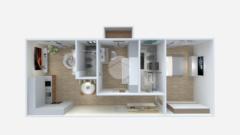 Trilocale Via Monte San Genesio, Milano (zona Dergano) - planimetria 1