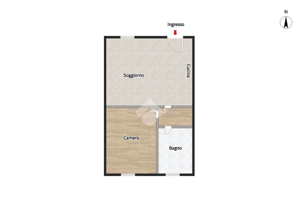 Two-room apartment Via Alessandro Manzoni, Cornaredo - floor plans 1