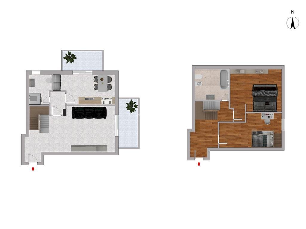 Three-room apartment Via Piacenza, Cologno Monzese - floor plans 1
