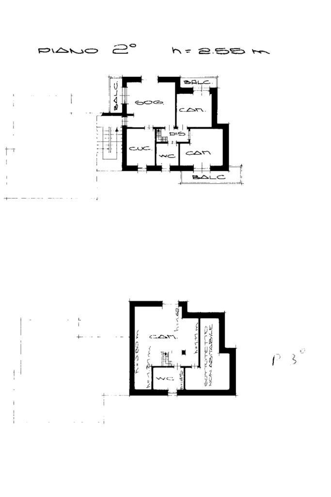 Three-room apartment Via Emarese, Emarèse - floor plans 1
