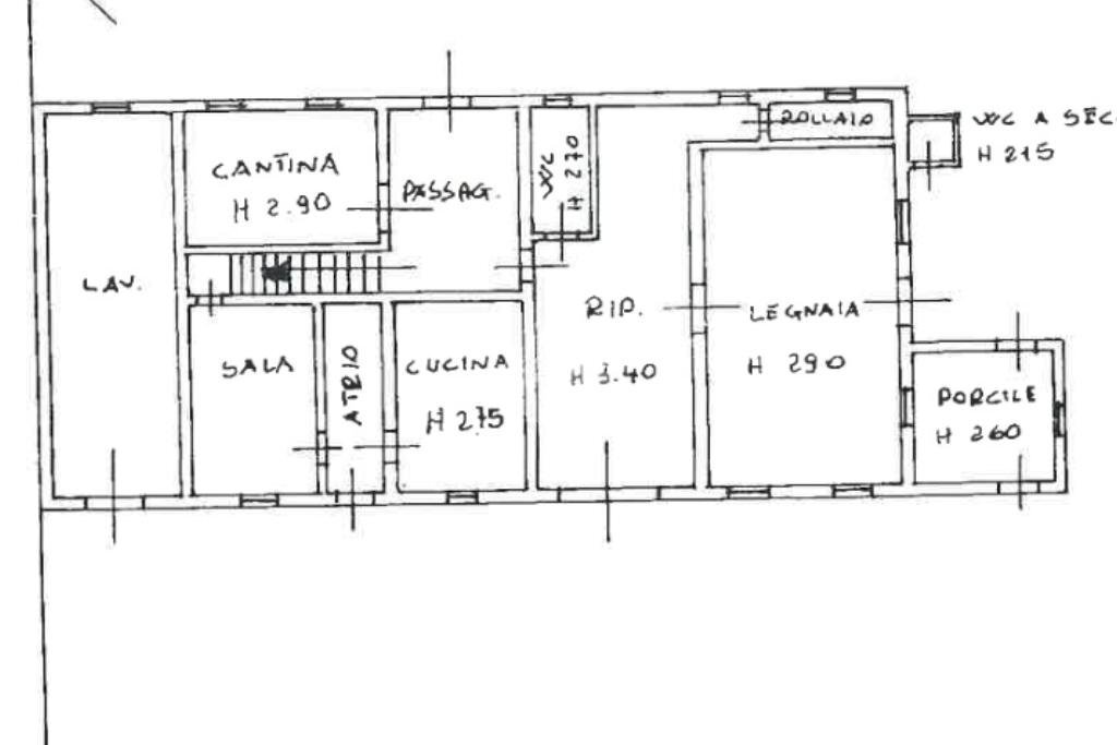 Villa Frazione Trai, Colorno - floor plans 1