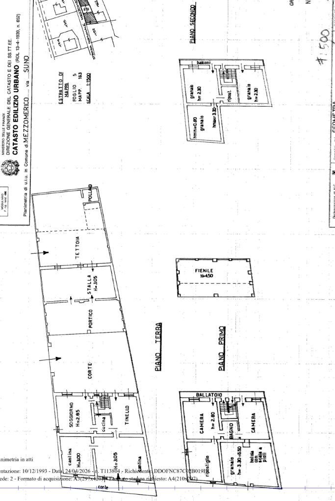 Rustic Via per Suno, Mezzomerico - floor plans 1