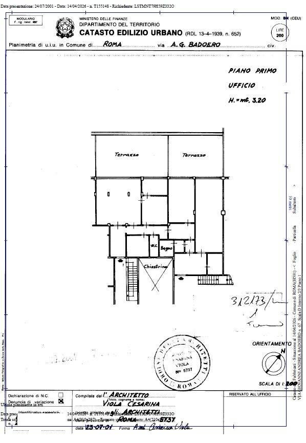 Foto 24 - Office Via Giovanni Andrea Badoero, Roma - floor plans 1