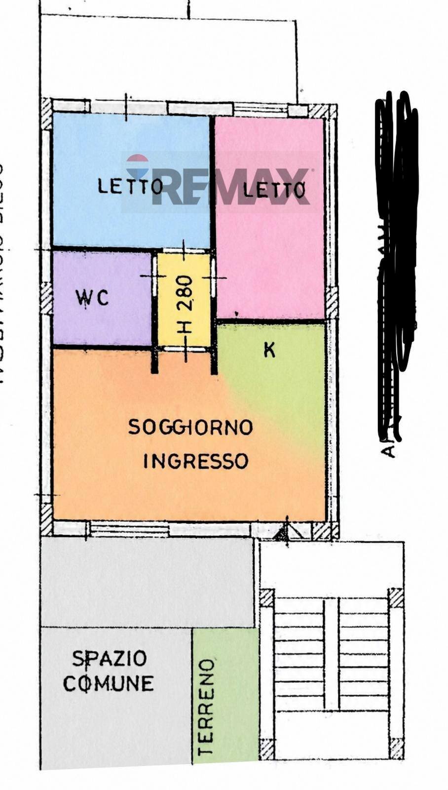 Pianta 2D - Three-room apartment VIA SIENA
 
13, Sant'Alessio Siculo - floor plans 1